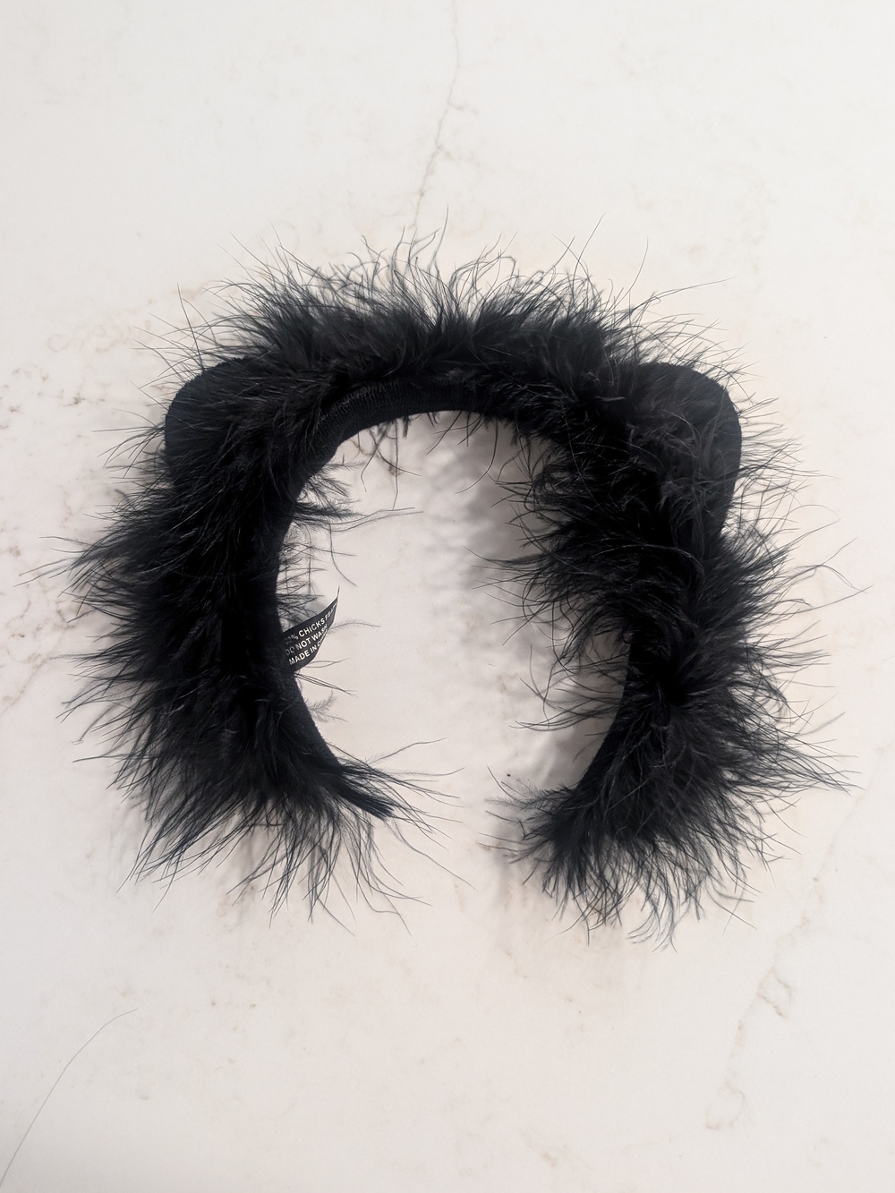 Black Feathered Cat Ear Headband - Kids Accessory